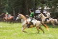 Revolutionary War Reenactors on Horseback